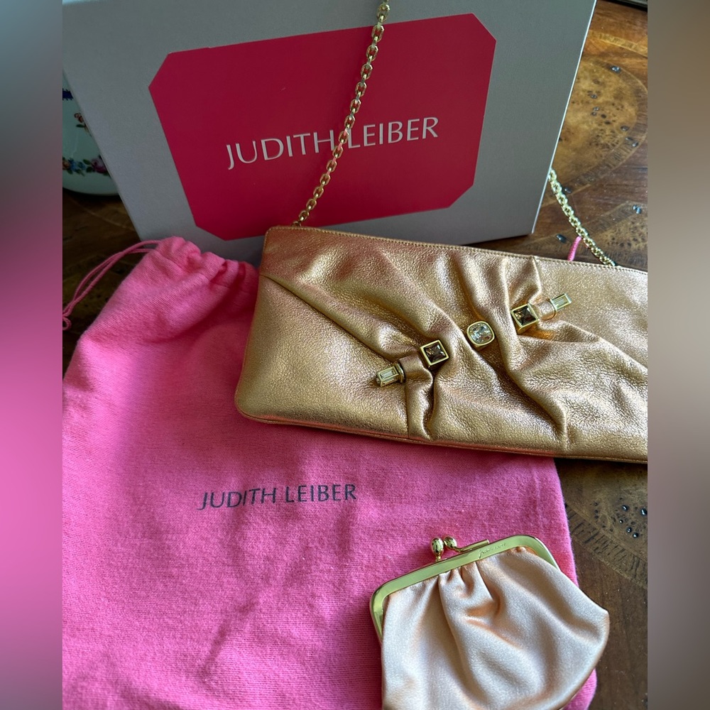 Judith Leiber Evening Bag Gold NWOT